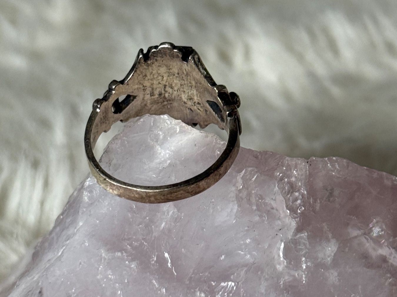 Anelli: Vintage Silberring 925 mit schwarzem Stein – Usato da Istighofen venduto da Ringparadies 2