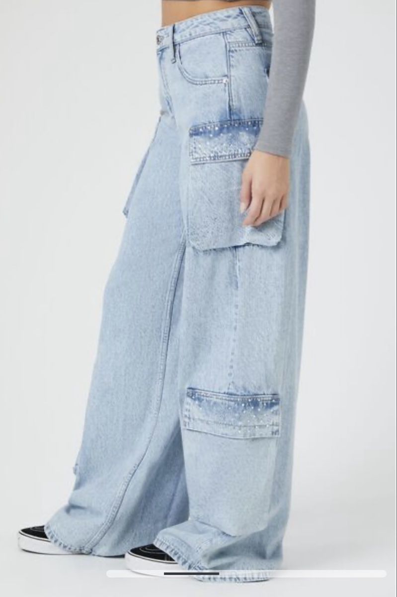 Jeans: Trendy Cargo Jeans, Gr. 44, Hellblau – Nuovo e nell'imballaggio originale da Bassersdorf venduto da BarbarasBoutique 3