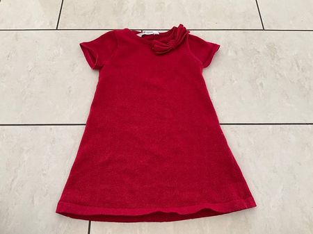 Rotes Glitzer Kleid H&M, Grösse 98, Top Zustand, Schleife!