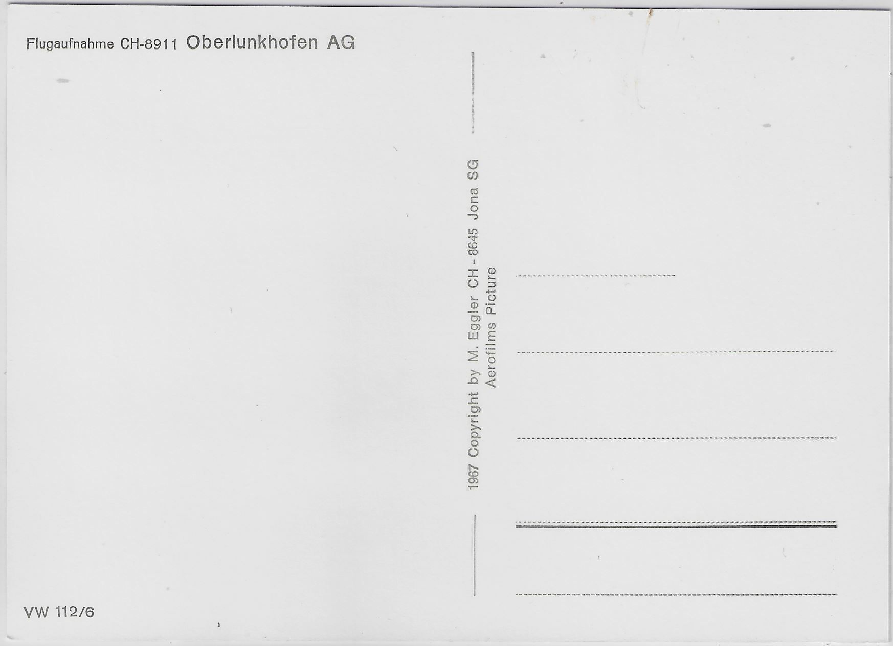 Ansichtskarten: Flugaufnahme Oberlunkhofen AG – Antik aus Ettingen von Kartenplanet 1