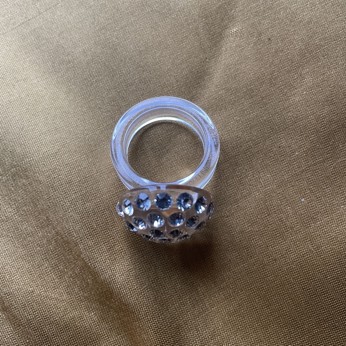 Anelli: Vintage 1990s ring with strass stones transparent – Nuovo (secondo la descrizione) da Zürich venduto da MISSYS-WONDERBAG 1