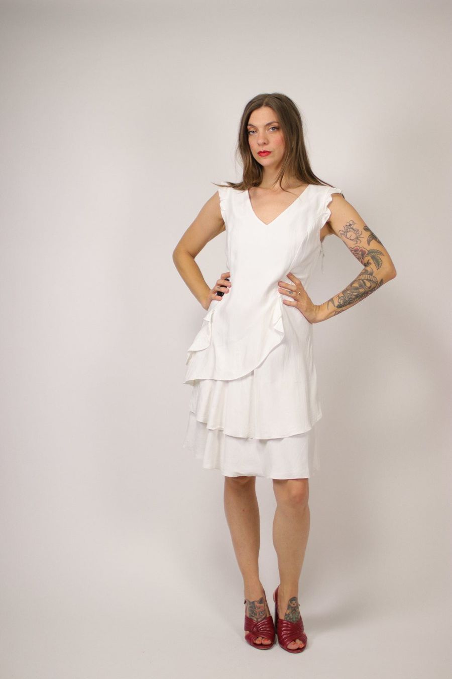 Valentino Kleider: White Silk VALENTINO Dress - Size 38 – Gebraucht aus Hombrechtikon von BAZ-Vintage 1