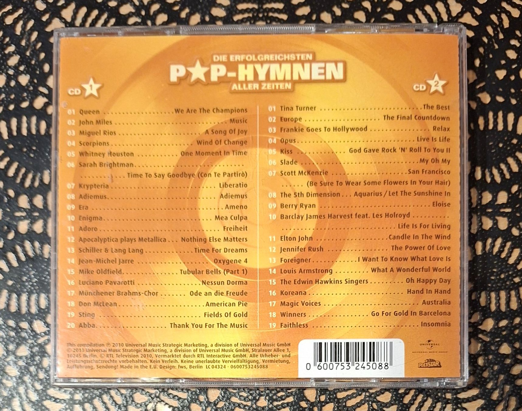 CDs: Die Ultimative Chartshow - Pop-Hymnen, 2CD Compilation 2010 – Gebraucht aus Schönenberg TG von breiti12 1