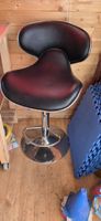 2 x Barhocker, Schwarz Kunstleder, Verstellbar - Top Zustand