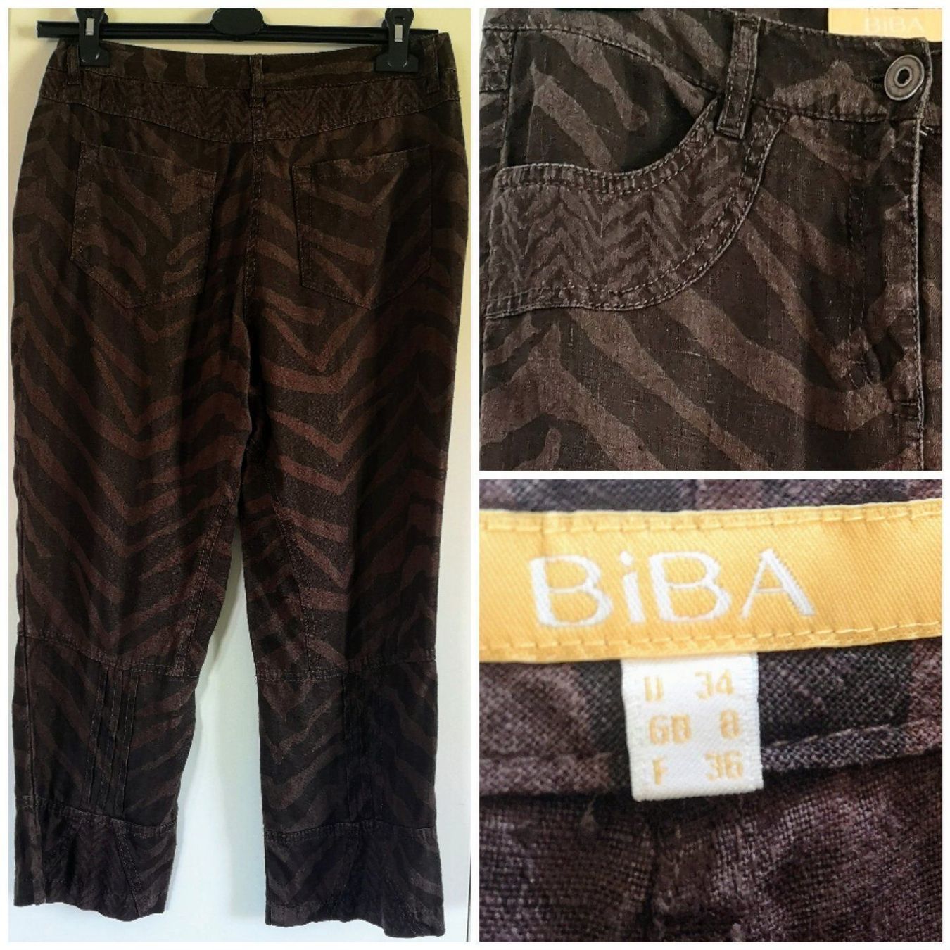 Biba Hosen: BIBA - 3/4 Leinenhose braun – Neu (gemäss Beschreibung) aus Widnau von Schurlibua