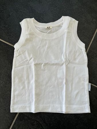 Trägershirt Jungs 1x weiss, 1x hellblau, sehr guter Zustand