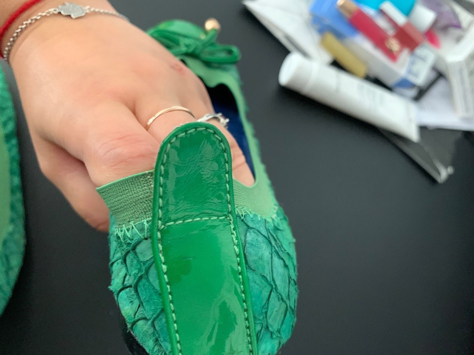 Scarpe da donna: Schuhe, natürliche Pythonhaut ballerina .Ballerinas. – Usato da Zell LU venduto da AliAli24 4