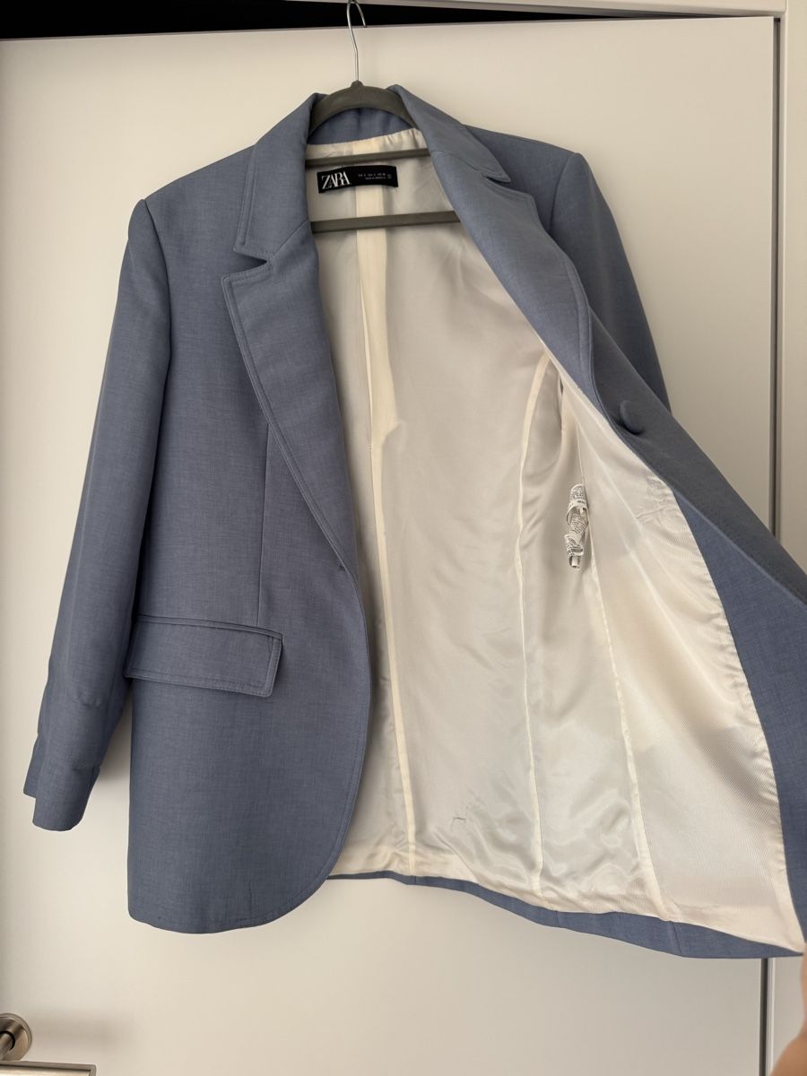 Zara Jacken: Zara Blazer in Hellblau, Gr. S  – Gebraucht aus Cham von LaBaum 4