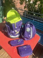 Ergobag Schulrucksack Set Lila Sterne gebraucht