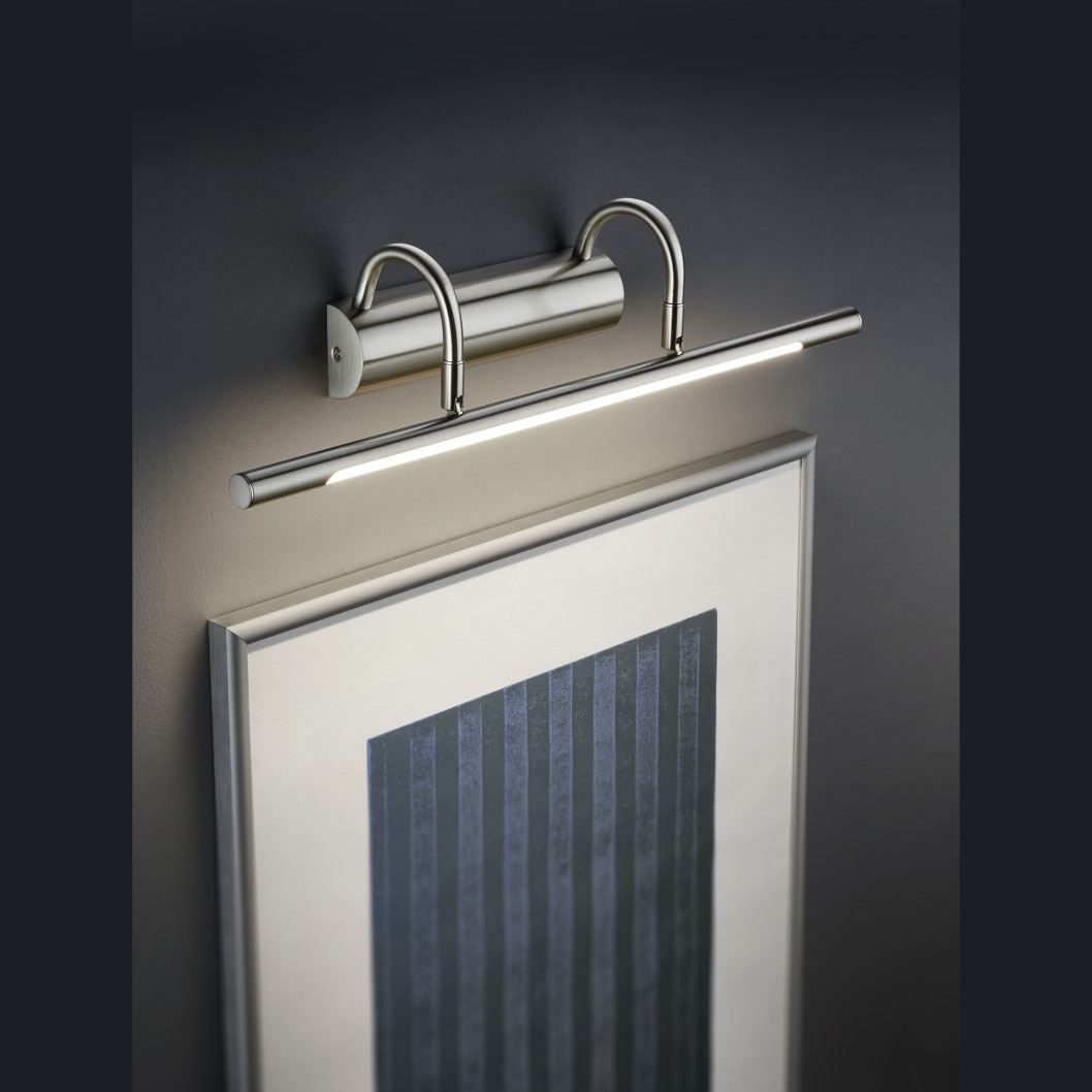 Lampade: LED Wandleuchte, Nickel, 48 cm x 10 cm – Nuovo (secondo la descrizione) da Kreuzlingen venduto da Smart-Light 1