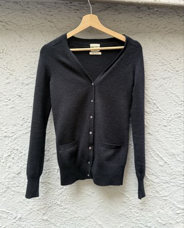 Cardigan Zara Knit schwarz 100% Kaschmir Grösse S 