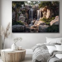 Riesig 🔝 SUPER PREIS 💲 Wandbild 120x80 NEU / Wasserfall