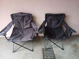 camping/angel stuehle 2stk m. taschen