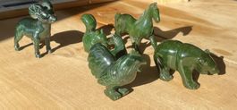 6 Jade-Figuren