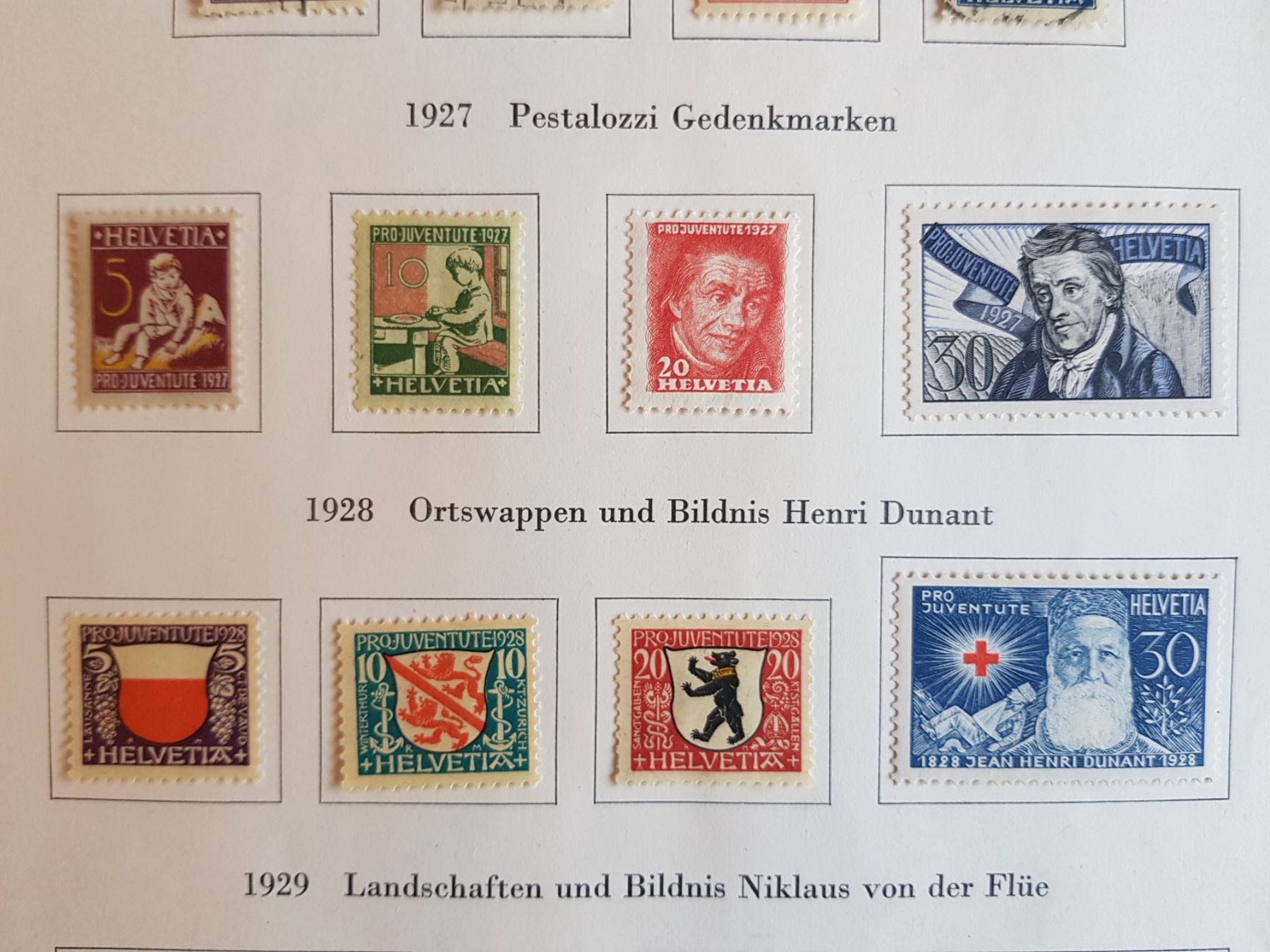 Tous les timbres: Schweizer Pro Juventute Briefmarken 1925-1929 Sammlung – D'occasion à Münchenstein par Donegal1 3