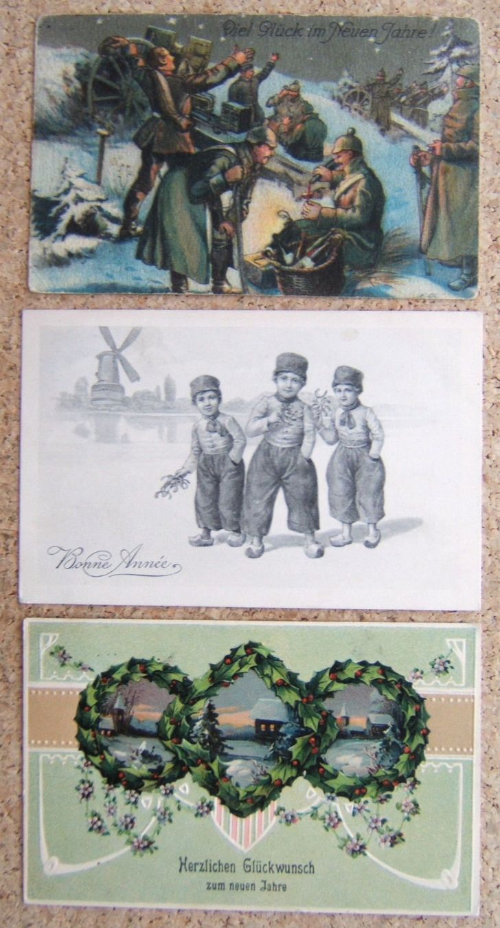 Cartoline postali: 7 AK BONNE ANNÉE / NEUJAHR – Usato da Brunnen venduto da Nonne04 1