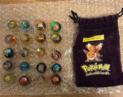 Beutel mit 20 seltenen Vintage-Pokémon-Murmeln