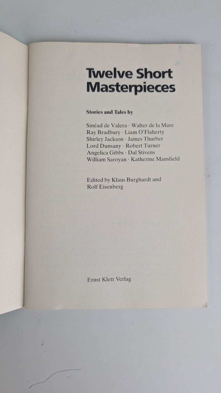 Livres: Twelve Short Masterpieces - Englische Kurzgeschichten – D'occasion à Zürich par axolottchen 3
