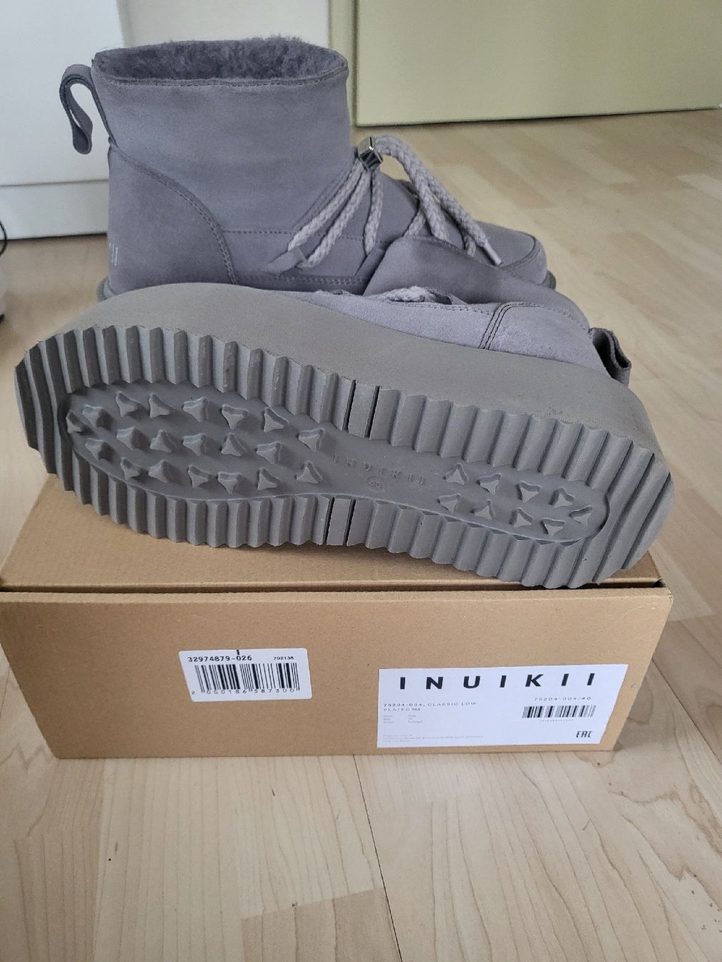 Inuikii Scarpe da donna: Inuikii Classic Wedge Low Boots Grey – Nuovo (secondo la descrizione) da Sarmenstorf venduto da zuz_q5kq 5