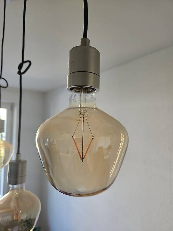 Lampadari & plafoniere: IKEA Pendelleuchte mit 3 Dekoleuchtmitteln  Edelstahl – Usato da Bern venduto da Holy_Oli 2
