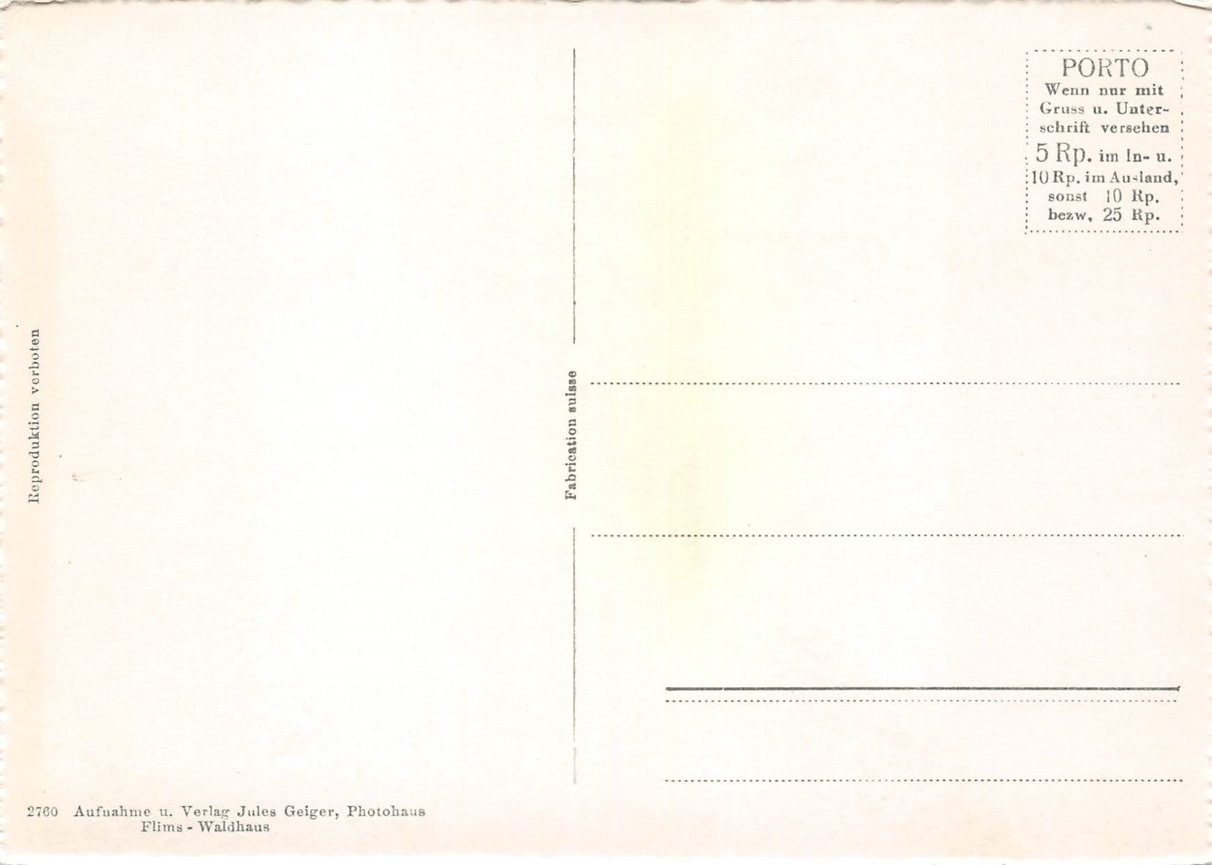 Cartes postales: Flims, Nagienshütte – D'occasion à Ottikon b.Kemptth. par Neptun1974 1
