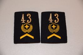 2 Achselschlaufen Militär Grad WM Stickerei Top Zustand
