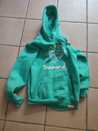 Sweat à capuche Diamond Supply Co. turquoise (S)