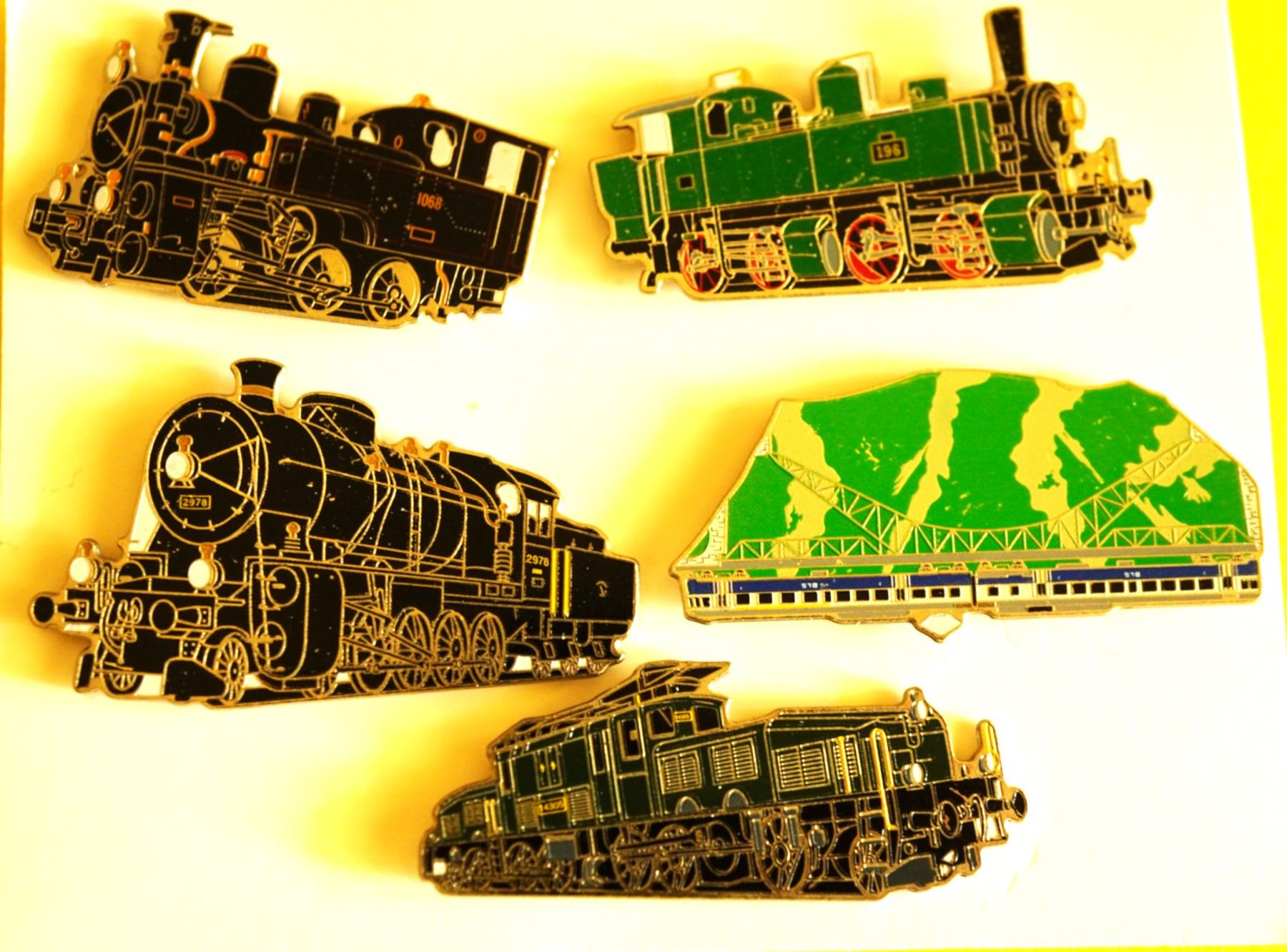 SBB/CFF/FFS Placchette & Badge: 5 Pin Schmid Müller Eisenbahn – Usato da Worb venduto da worb01