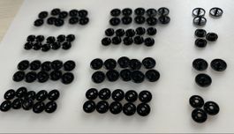 Prym Druckknöpfe schwarz, 12 mm, 46 Stück