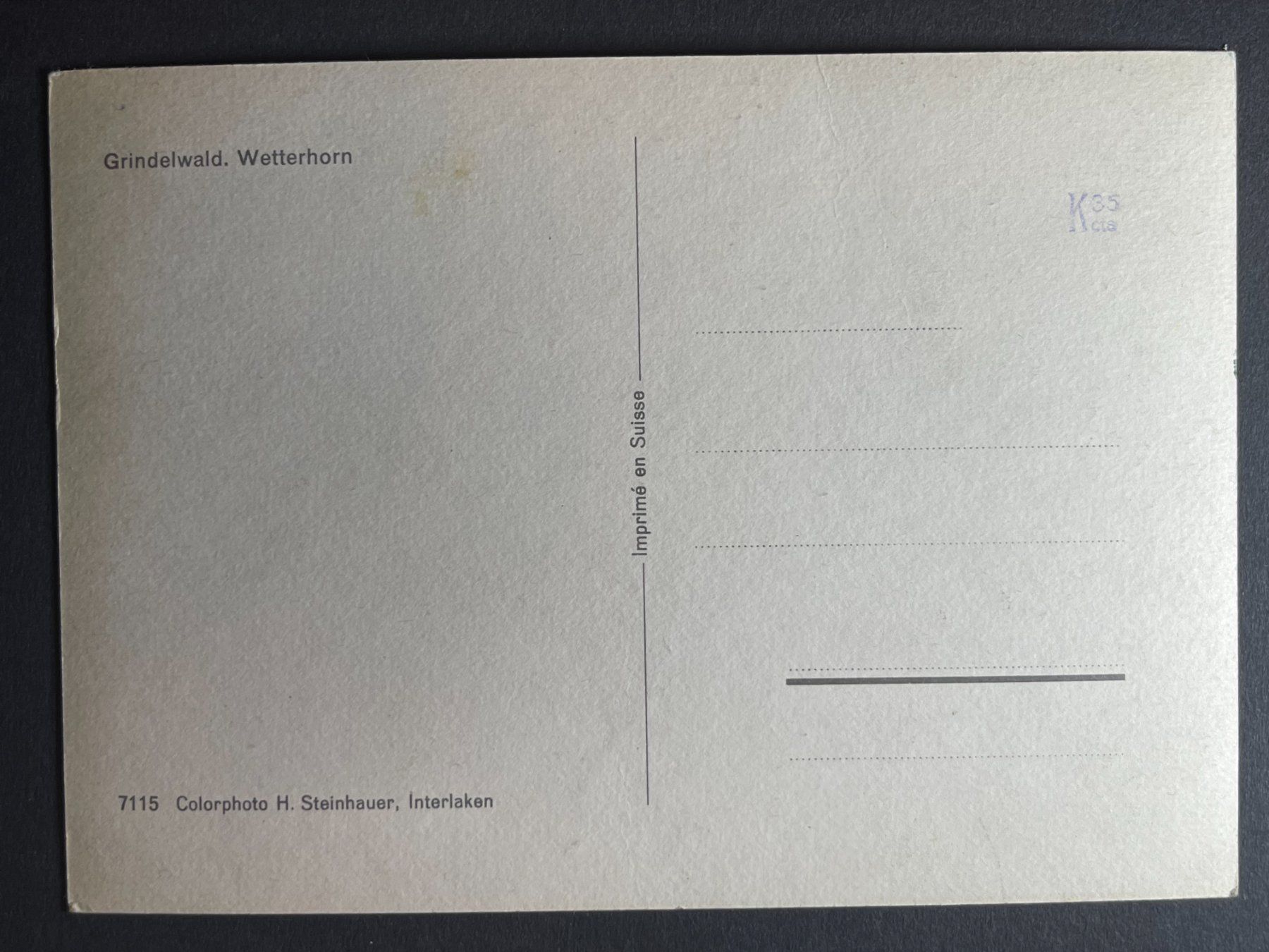 Cartoline postali: Grindelwald - Wetterhorn – Usato da Steg VS venduto da _vinci_ 1