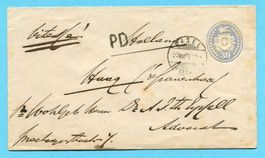 Tüblibrief von Basel nach Haag 1869 mit PD-Stempel