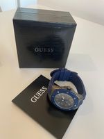 Guess Herrenuhr Chronograph Blau mit Box