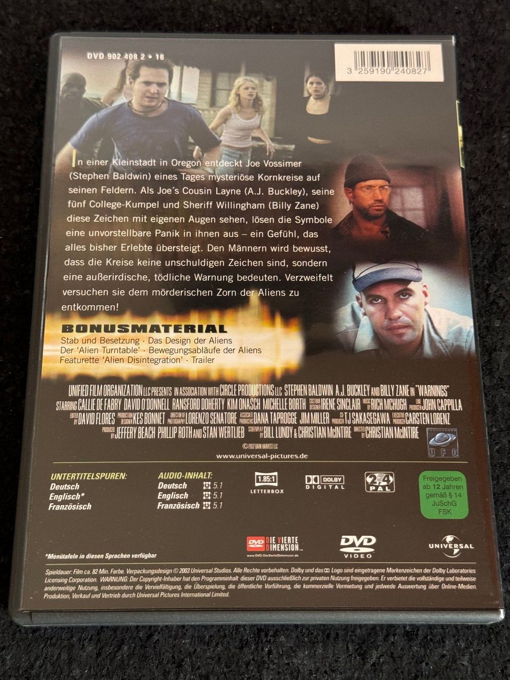Tutti i DVDs: WARNINGS "Die Zeichen sind da" SciFi DVD DE/EN/FR – Usato da Fribourg venduto da tschjoly 1