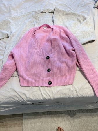 Damen Strickjacke rosa Clockhouse Groesse M guter Zustand