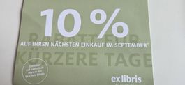 Ex Libris Gutschein 10% Rabatt September Gutschein Sept 26