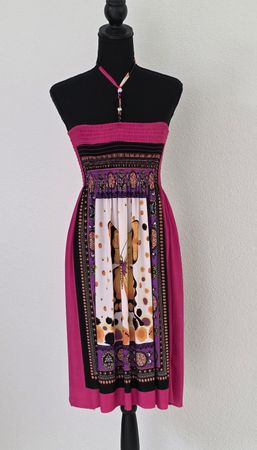 Sommerkleid Neckholder Viscose Schmetterling Gr. M ,Neu