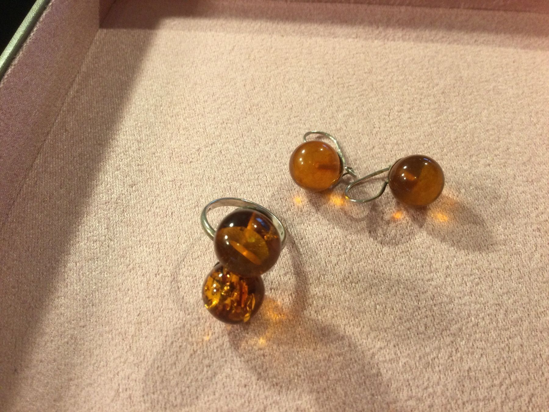 Orecchini pendenti & Orecchini a lobo: Silber 925 Ohrringe + Ring mit Amber – Usato da Zürich venduto da VorlonShadow 3
