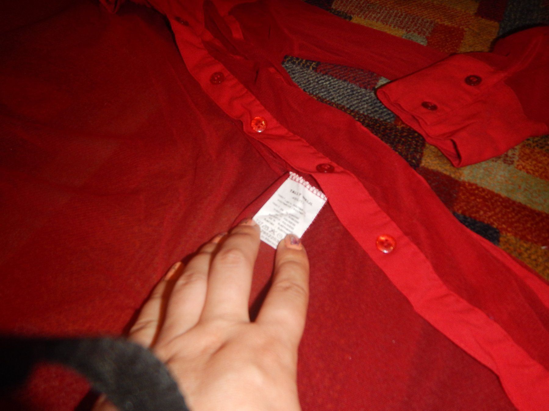 Camicette: Blusa rossa trasparente in pizzo – Usato da Coldrerio venduto da camillo71 4