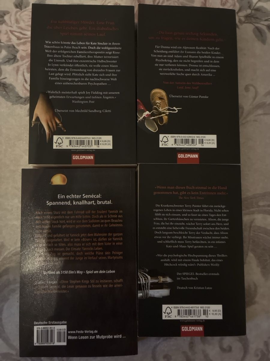 Bücher: Thriller 12 Stück – Gebraucht aus Konolfingen von link09 2