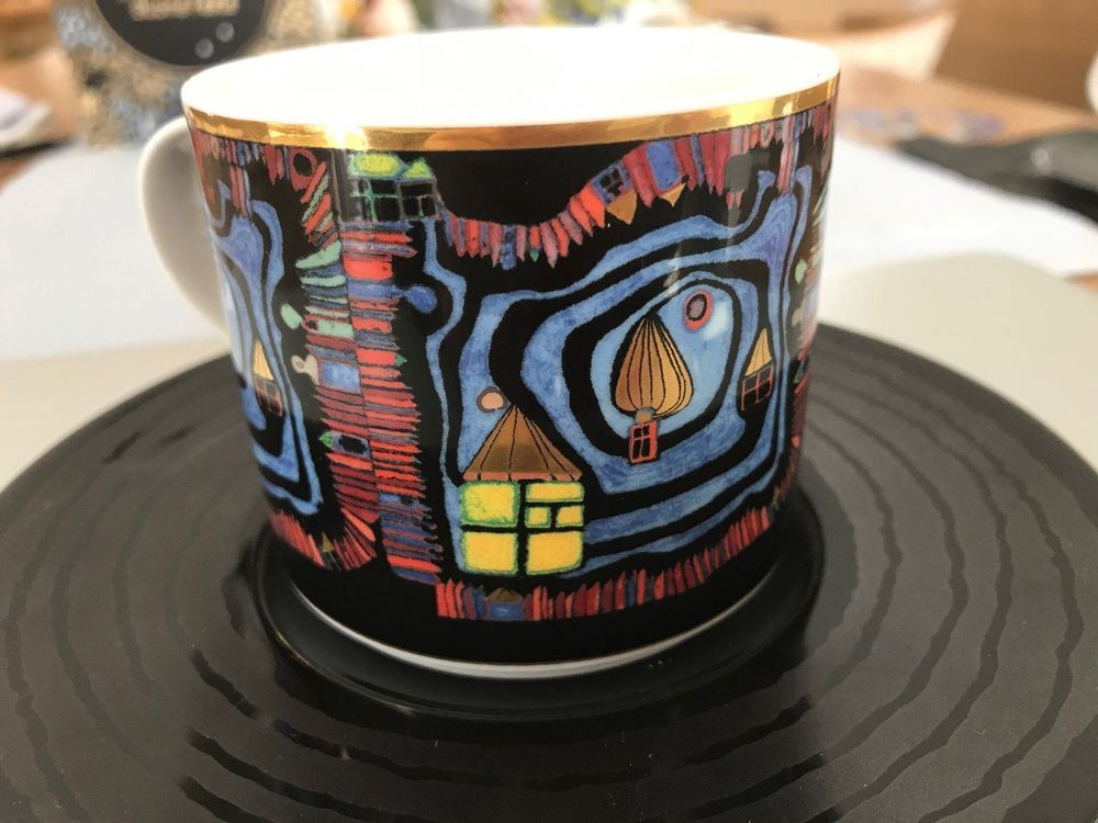 Service à Expresso Complet Hundertwasser Gruener Janura - Tasses Et Soucoupes Multicolores - Neuf