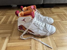 Nike Air Jordan Sneaker weiss/rot/orange Gr. 42