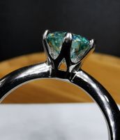 Bague argent avec diamant de moissanite de 2 ct certifié GRA