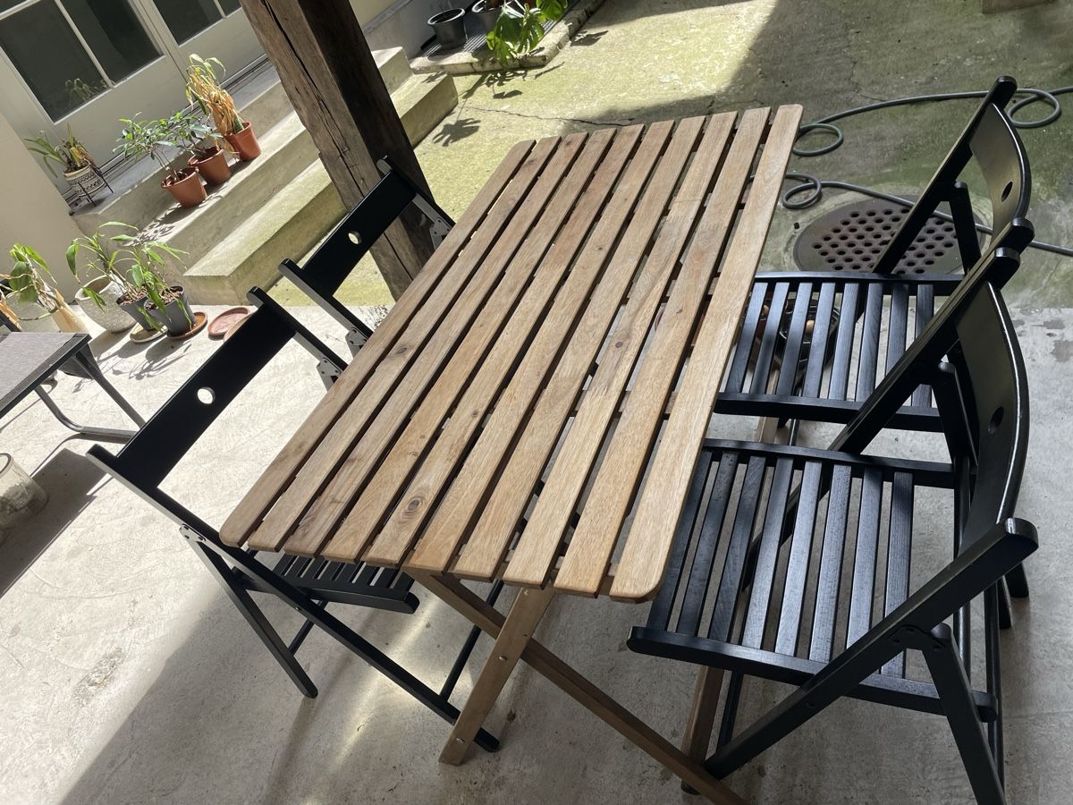 Ikea Tischset: Table et chaises de jardin pliantes bois – Gebraucht aus Schaffhausen von lau_vjb6 1