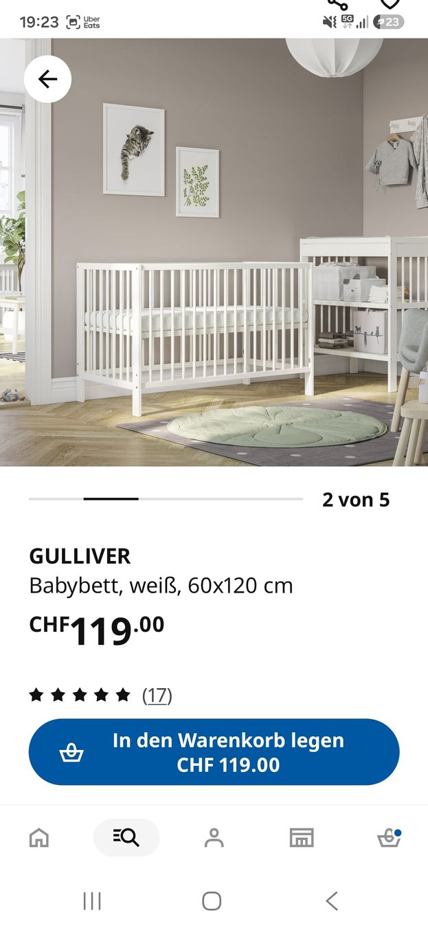 Betten: Babybett Ikea – Gebraucht aus Volketswil von c_k-m 1