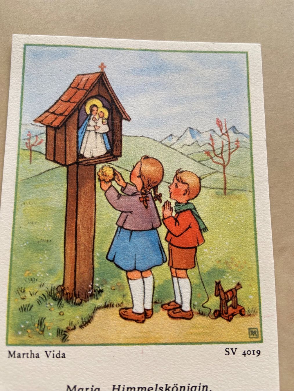 Poster & Bilder: Maria Himmelskönigin Heiligenbildchen Andachtsbild – Gebraucht aus Luzern von waterfront1 1