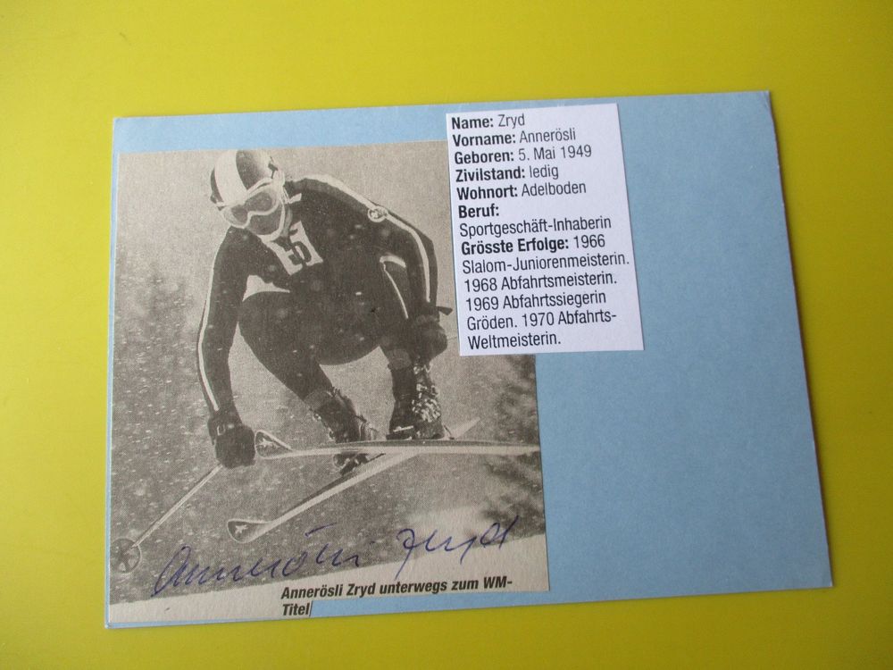 Annerösli Zryd Original Autogramm Kaufen auf Ricardo