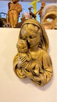 Alte Madonna mit Kind Skulptur Wanddeko vintage