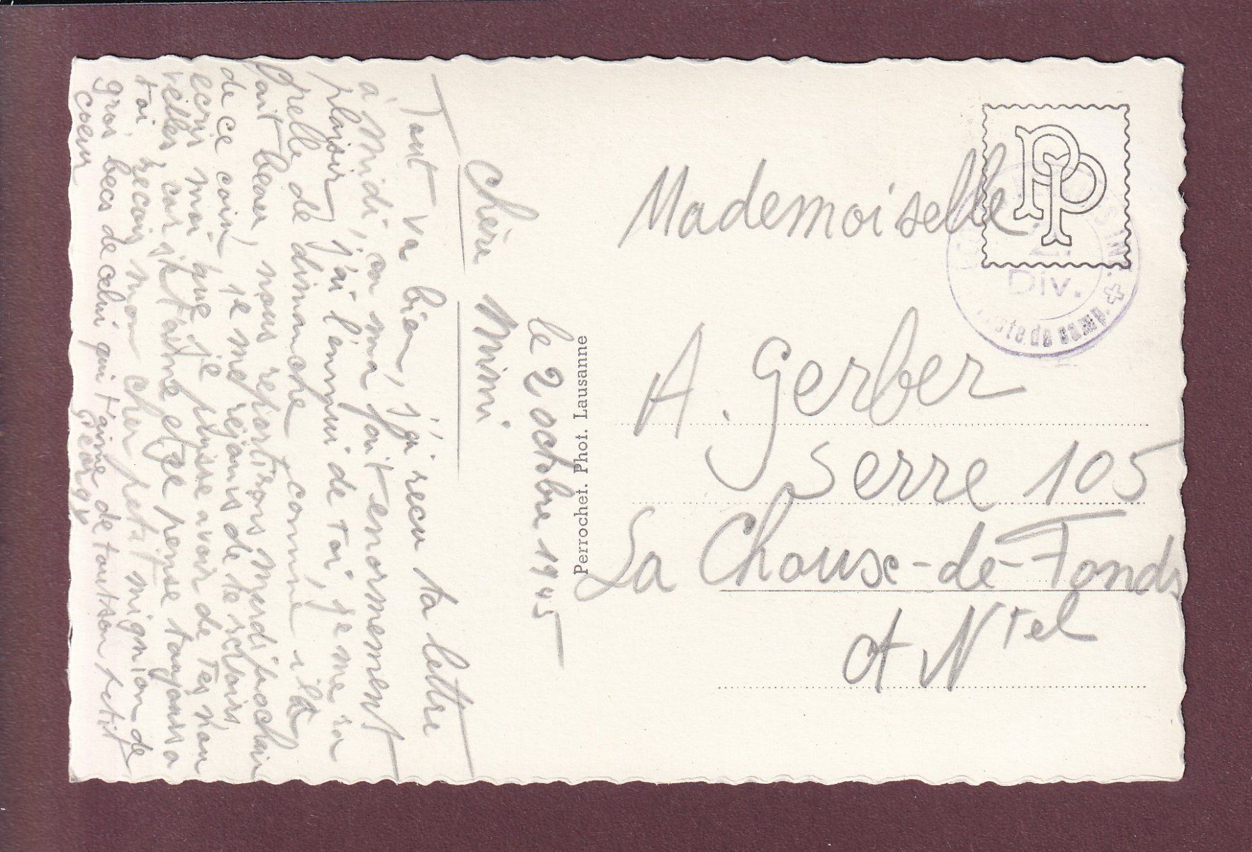 Cartoline postali: LAC DE MONTSALVENS - Barrage - 1945 Feldpost – Usato da Pully venduto da nicecards 1