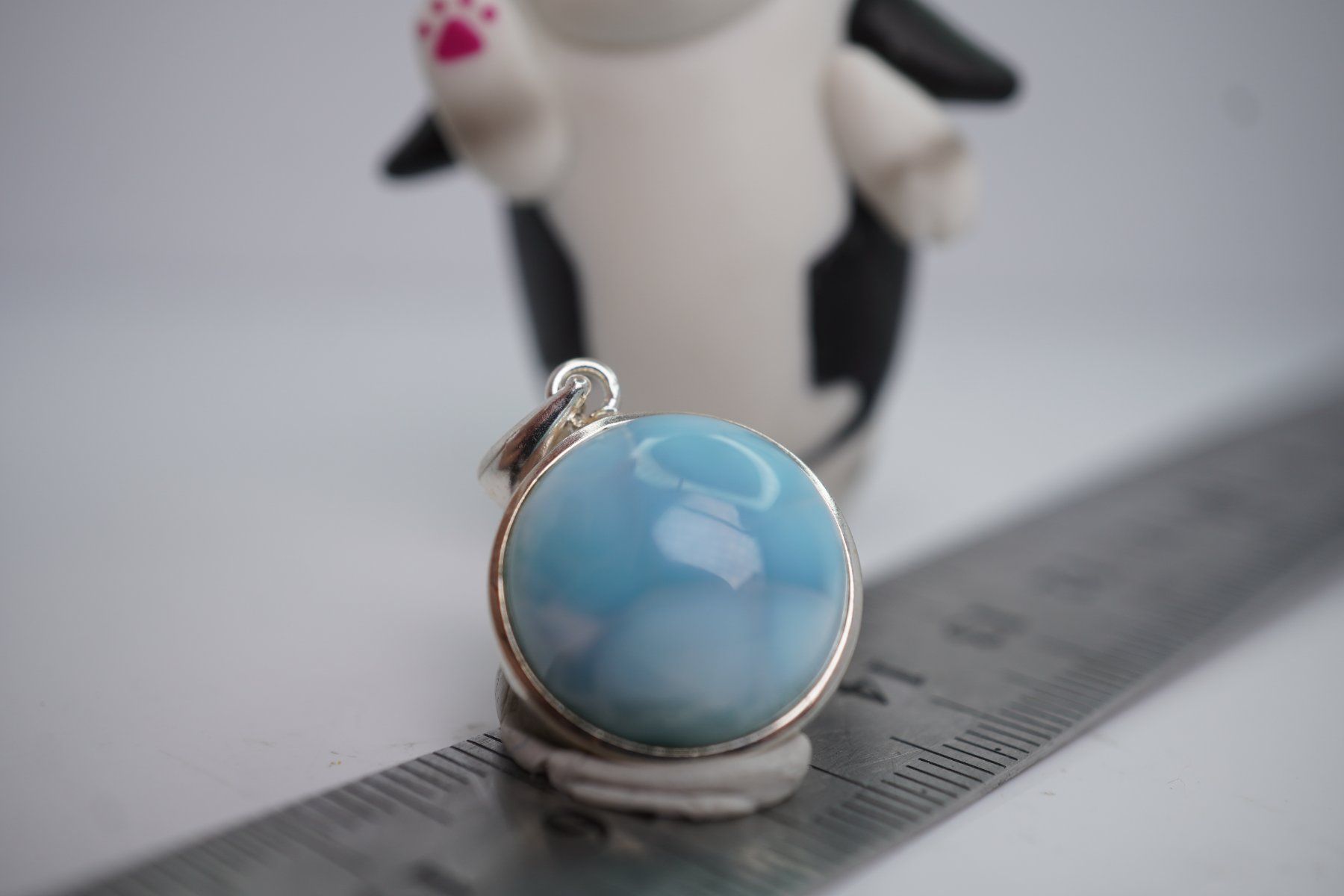 Ciondoli: Larimar Rund    Silber 925 Silber  Anhänger – Nuovo e nell'imballaggio originale da Eschenbach SG venduto da topstone 8