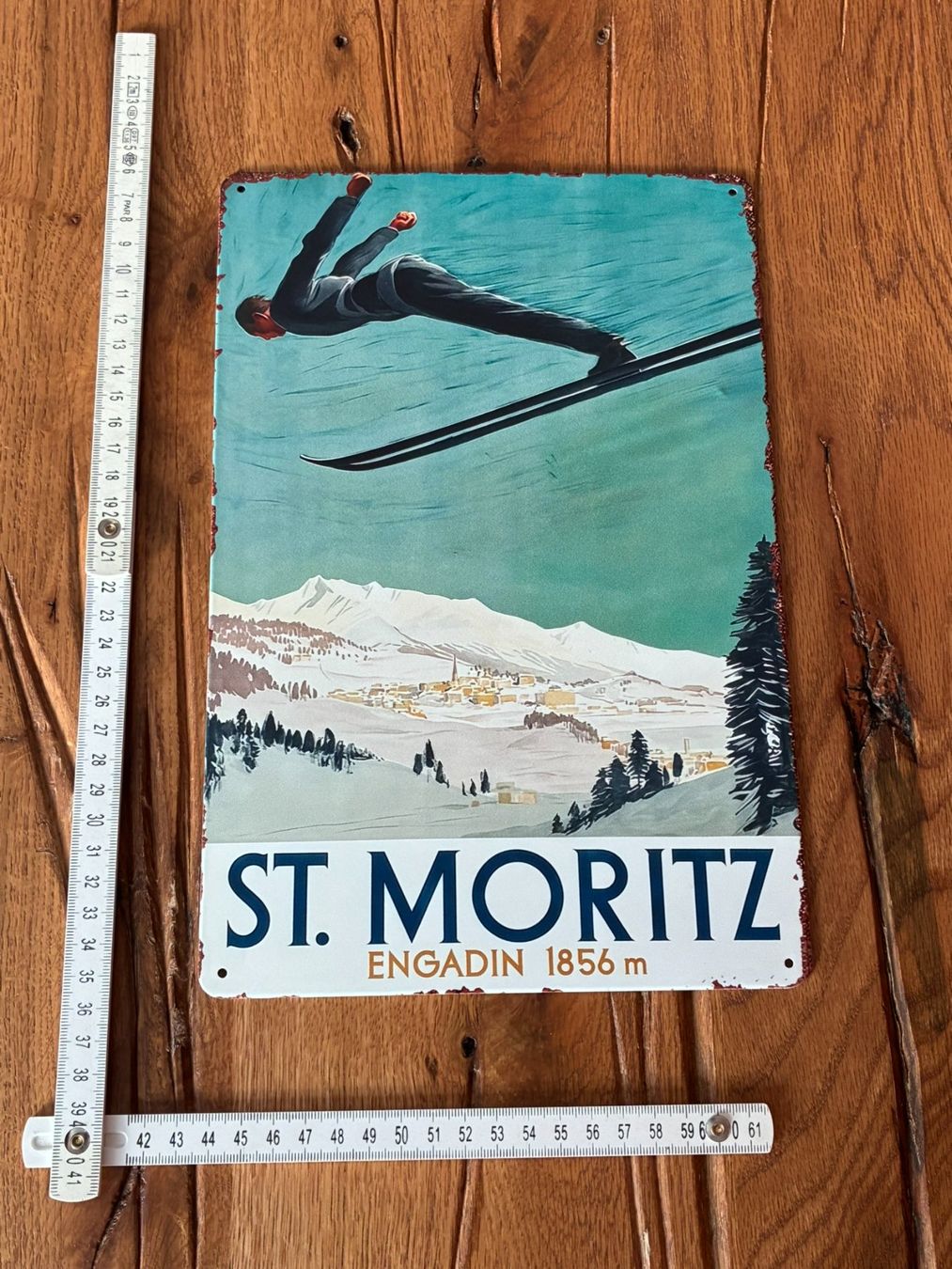 Cartes postales: St. Moritz Engadin - schönes Blechschild - 20x30 CM - neu!!! – Neuf avec emballage d'origine à Bremgarten AG par Eurotiz 1